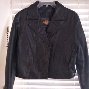 Universal Rider Ladies Black Biker Jacket sz M